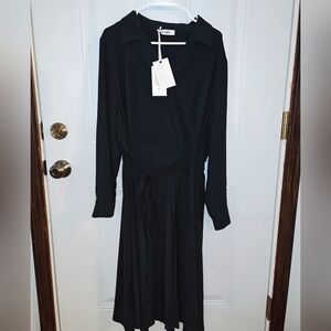 GRACE KARIN Women's Long Sleeve Collared Work Dresses V Neck Business Midi Sz 2x